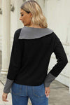 Decorative Button Long Sleeve Waffle-Knit Blouse Blouses - Tophatter Daily Deals