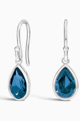 925 Sterling Silver Teardrop Earrings Peacock Blue One Size Earrings - Tophatter Daily Deals