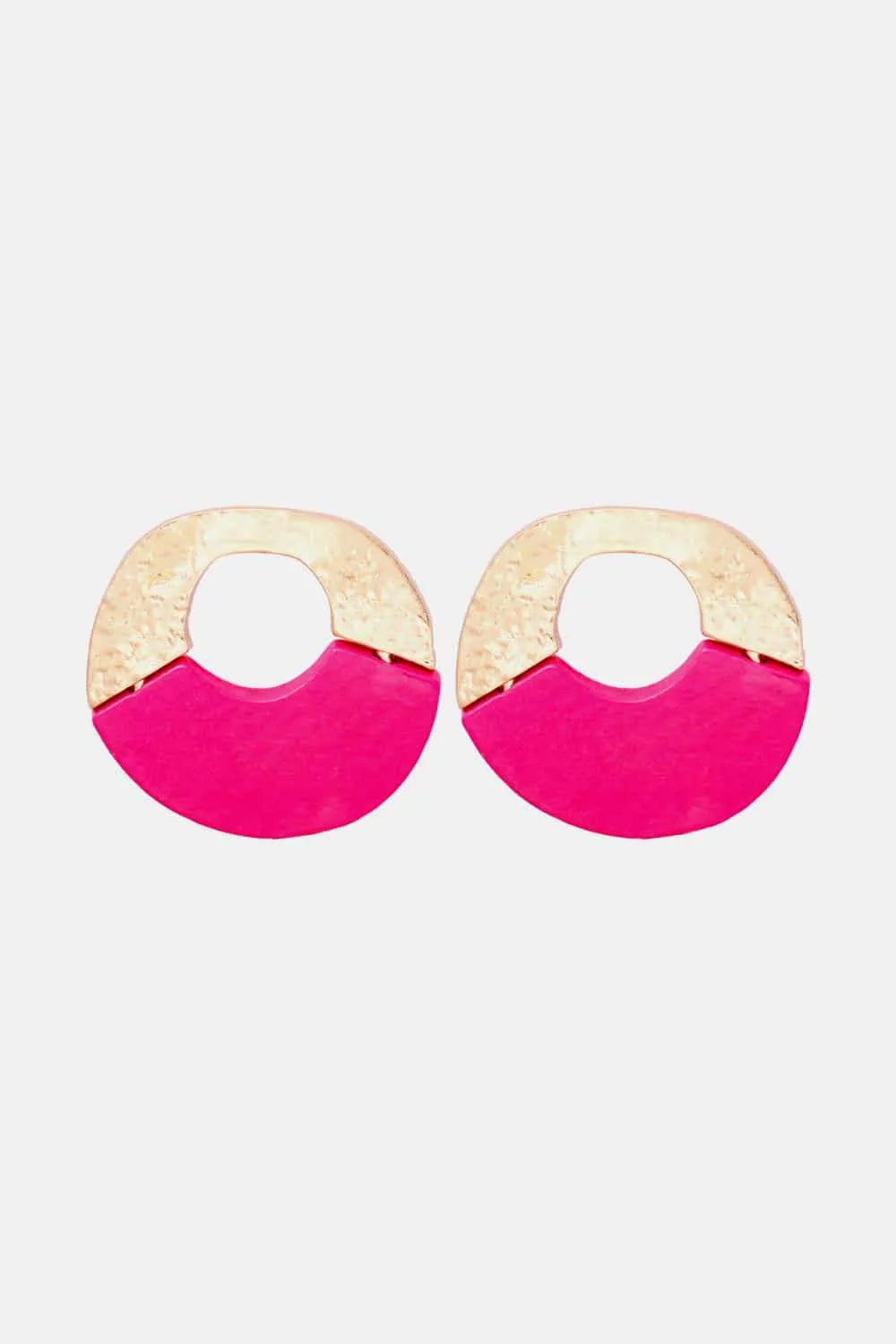 Zinc Alloy Dangle Earrings Hot Pink One Size Earrings - Tophatter Daily Deals