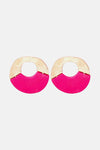 Zinc Alloy Dangle Earrings Hot Pink One Size Earrings - Tophatter Daily Deals