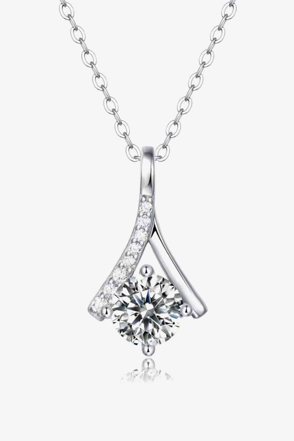 Special Occasion 1 Carat Moissanite Pendant Necklace - Tophatter Shopping Deals