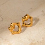 Lip 18K Gold-Plated Stud Earrings Earrings - Tophatter Daily Deals
