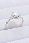 Platinum-Plated 4-Prong Opal Ring Opal - Tophatter Daily Deals