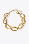 18K Gold-Plated Stainless Steel Bracelet Gold One Size Bracelets - Tophatter Daily Deals