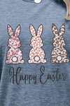 HAPPY EASTER Graphic Short Sleeve Tee Women's T-Shirts - Tophatter Daily Deals