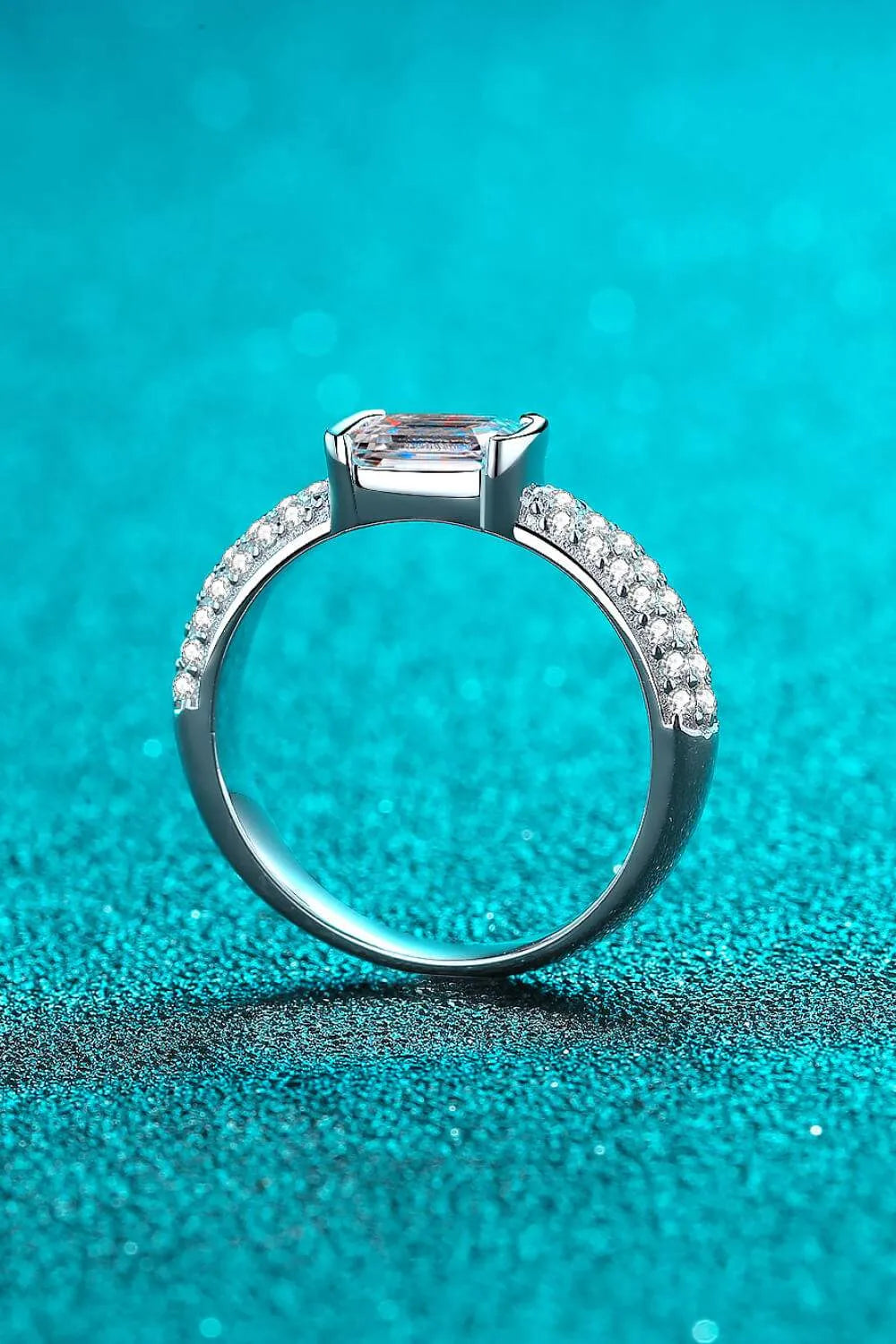 925 Sterling Silver Ring Moissanite - Tophatter Daily Deals