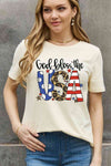 Simply Love Full Size GOD BLESS THE USA Graphic Cotton Tee Women's T-Shirts - Tophatter Daily Deals