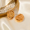 18K Gold-Plated Hoop Earrings Gold One Size Earrings - Tophatter Daily Deals