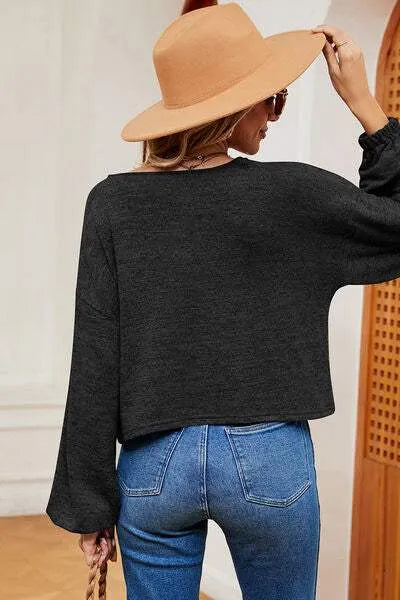 V-Neck Dropped Shoulder T-Shirt Women's T-Shirts - Tophatter Daily Deals