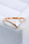 Moonstone Heart-Shaped Ring Moonstone - Tophatter Daily Deals