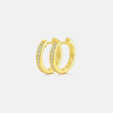 Moissanite 925 Sterling Silver Huggie Earrings Moissanite - Tophatter Daily Deals