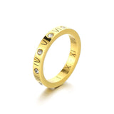 Inlaid Zircon Stainless Steel Ring Rings - Tophatter Daily Deals