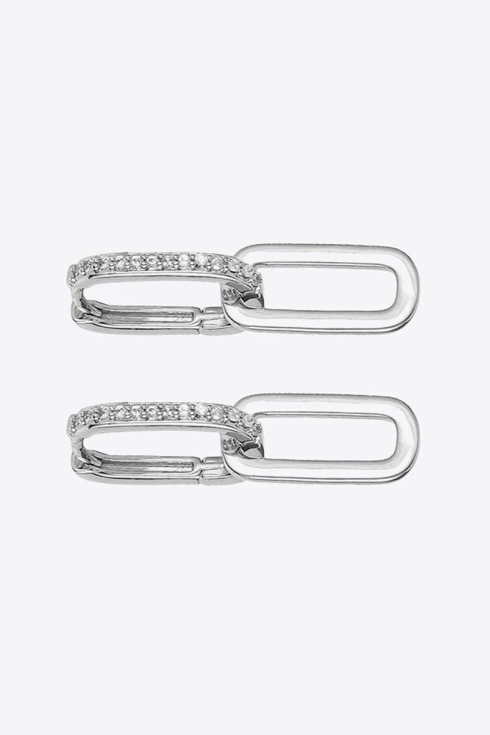 Cubic Zirconia Link Earrings Earrings - Tophatter Daily Deals
