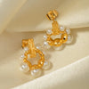 Irregular 18K Gold-Plated Pearl Earrings Earrings - Tophatter Daily Deals