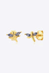 Tanzanite Dragonfly-Shaped Earrings Gold One Size Earrings - Tophatter Daily Deals