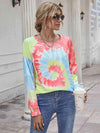 Printed Round Neck Raglan Sleeve Tee Women's T-Shirts - Tophatter Daily Deals