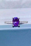 1 Carat Purple Moissanite 4-Prong Ring Moissanite - Tophatter Daily Deals