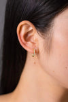 Inlaid Zircon 925 Sterling Silver Huggie Earrings Earrings - Tophatter Daily Deals