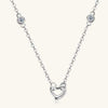 Moissanite 925 Sterling Silver Heart Necklace Moissanite - Tophatter Daily Deals