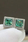 2 Carat Moissanite Square Stud Earrings Moissanite - Tophatter Daily Deals