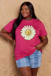 Simply Love Full Size FLOWER Graphic Cotton Tee Women's T-Shirts - Tophatter Daily Deals