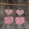 Heart Shape Wooden Earrings Blush Pink One Size Earrings - Tophatter Daily Deals