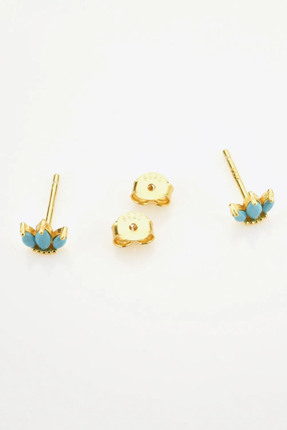 925 Sterling Silver Zircon Decor Stud Earrings Earrings - Tophatter Daily Deals