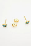 925 Sterling Silver Zircon Decor Stud Earrings Earrings - Tophatter Daily Deals