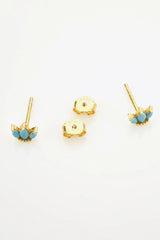 925 Sterling Silver Zircon Decor Stud Earrings Earrings - Tophatter Daily Deals