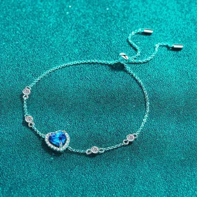 1 Carat Moissanite 925 Sterling Silver Bracelet Moissanite - Tophatter Daily Deals