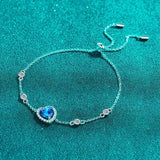 1 Carat Moissanite 925 Sterling Silver Bracelet Moissanite - Tophatter Daily Deals