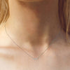 925 Sterling Silver Inlaid Moissanite Bar Necklace Moissanite - Tophatter Daily Deals