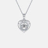 Moissanite 925 Sterling Silver Heart Necklace Moissanite - Tophatter Daily Deals