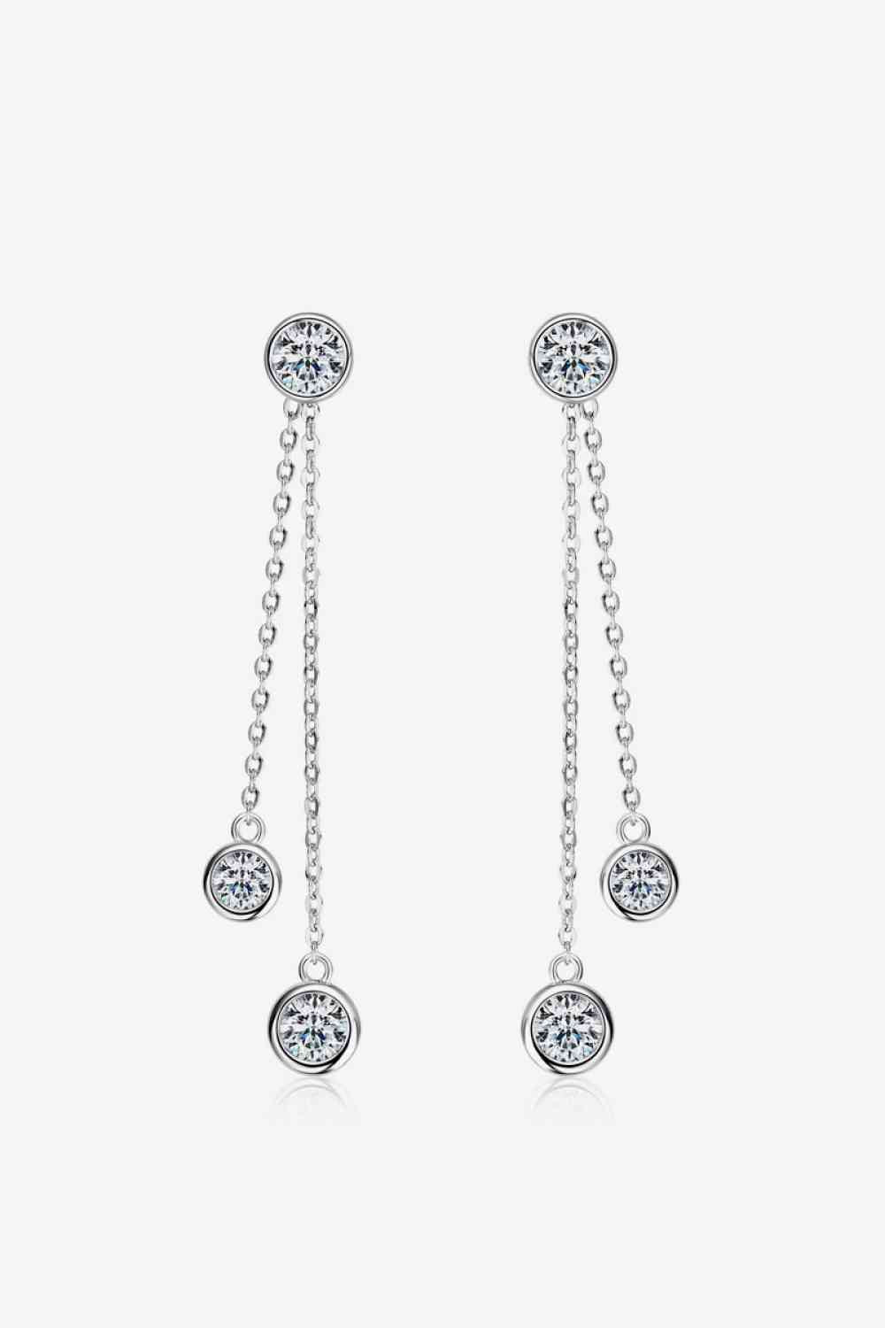 2.6 Carat Moissanite 925 Sterling Silver Earrings Moissanite - Tophatter Daily Deals