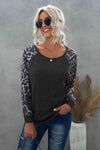 Leopard Raglan Sleeve Tee Blouses - Tophatter Daily Deals