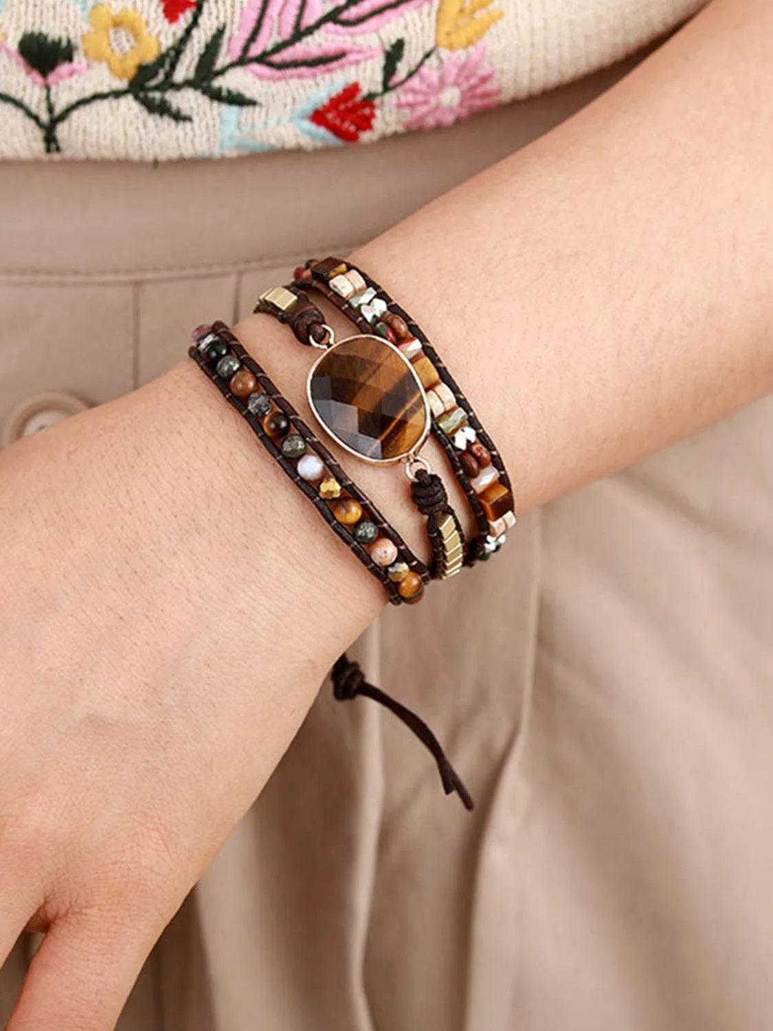 Geometrical Shape Triple-Layer Bracelet Bracelets - Tophatter Daily Deals