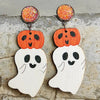 Ghost Shape Wooden Dangle Earrings Style B One Size Earrings - Tophatter Daily Deals