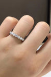 Charming Moissanite 925 Sterling Silver Ring Moissanite - Tophatter Daily Deals