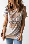 Short Sleeve Round Neck Guitar Graphic Tee Sand Women's T-Shirts - Tophatter Daily Deals