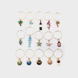 15-Piece Alloy Wine Glass Charm Earrings Style A One Size Earrings - Tophatter Daily Deals