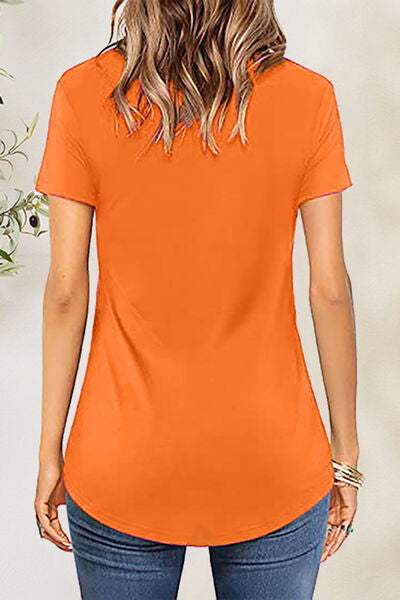 Crisscross Short Sleeve T-Shirt Women's T-Shirts - Tophatter Daily Deals