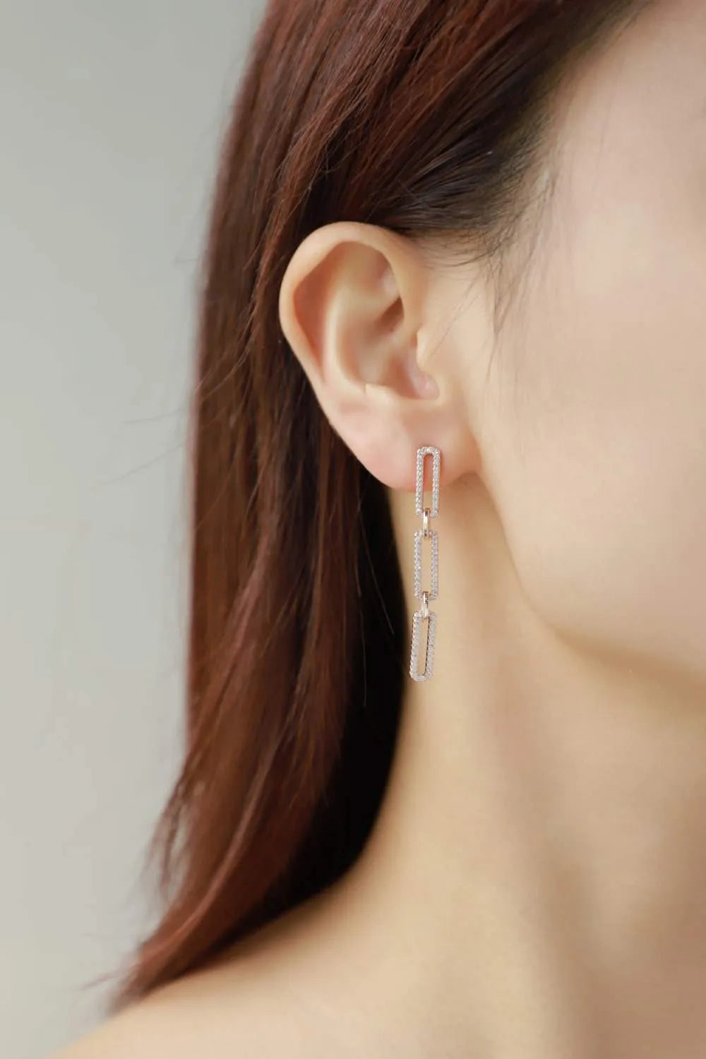 Rhinestone Chunky Chain Drop Earrings Gold One Size Earrings - Tophatter Daily Deals