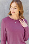 Basic Bae Full Size Round Neck Long Sleeve Top Blouses - Tophatter Daily Deals