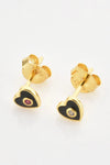 Zircon 925 Sterling Silver Heart Stud Earrings Earrings - Tophatter Daily Deals
