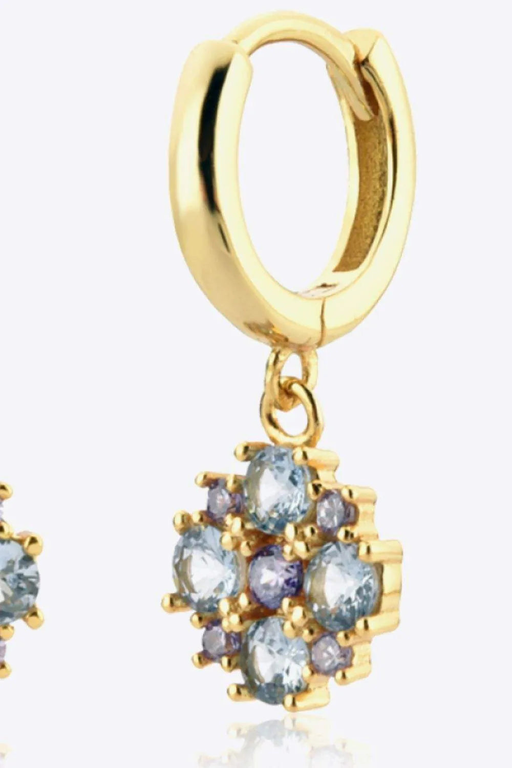 Inlaid Zircon 925 Sterling Silver Drop Earrings Earrings - Tophatter Daily Deals