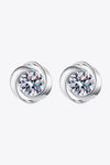 Feeling Fun Moissanite Stud Earrings Silver One Size Moissanite - Tophatter Daily Deals