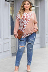 Plus Size Waffle-Knit Drop Shoulder Blouse Blouses - Tophatter Daily Deals