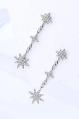 Cubic Zirconia Star Drop Earrings Earrings - Tophatter Daily Deals
