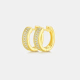 Moissanite 925 Sterling Silver Huggie Earrings Moissanite - Tophatter Daily Deals