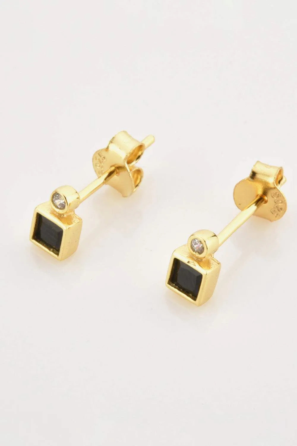 Inlaid Zircon Square 925 Sterling Silver Earrings Earrings - Tophatter Daily Deals